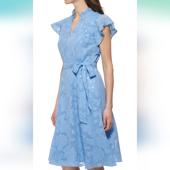 Jessica Howard Midi Ruffle Dress 12P NWT - Picture 6 of 10